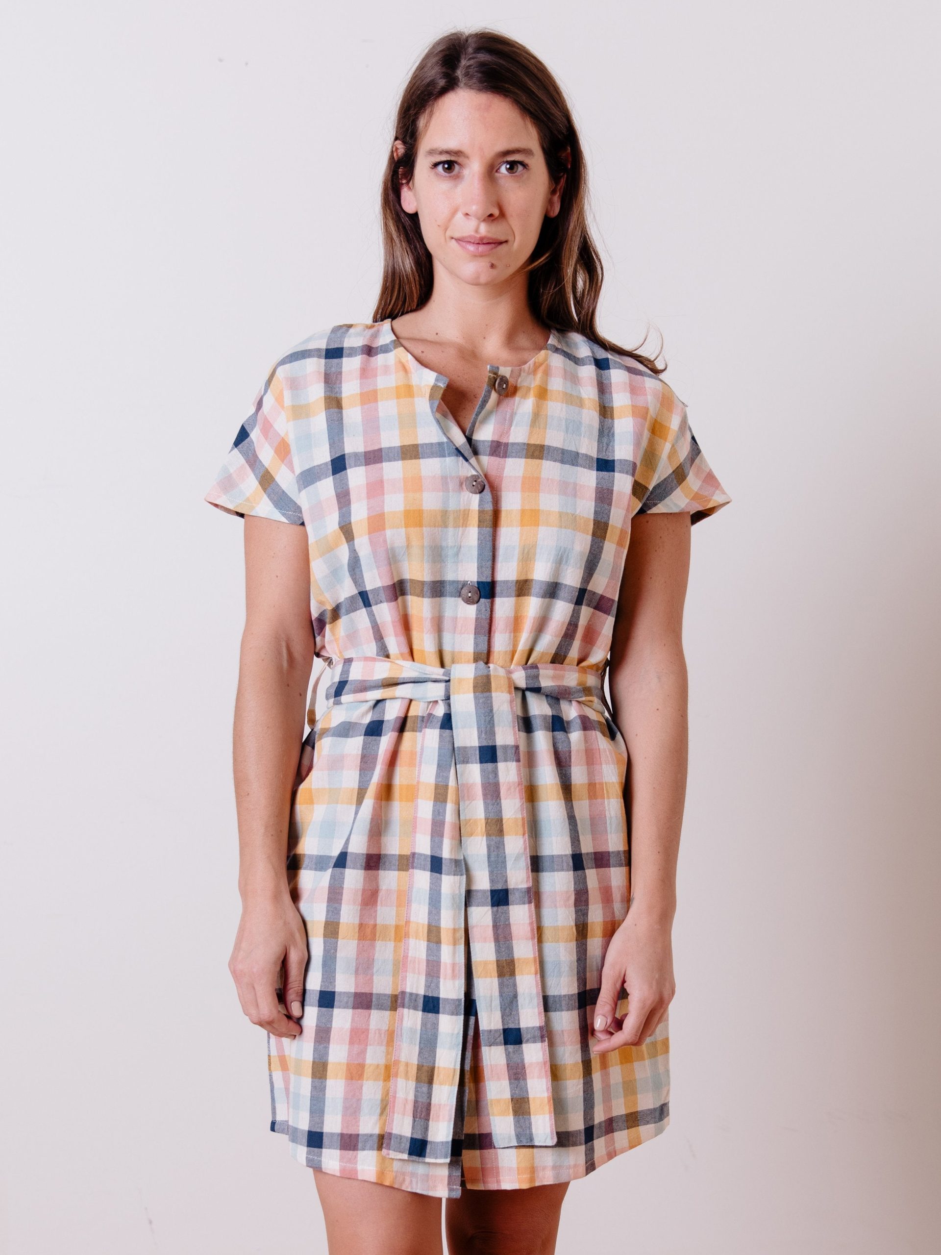 Renee Dress - Multi Gingham - Image 1