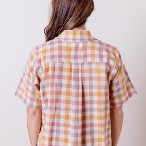 Dina Top - Blush Plaid - Image 3