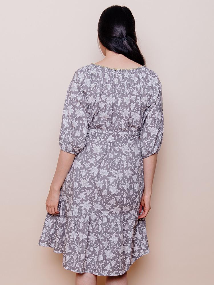 Marnie Dress - Grey Floral - Image 3