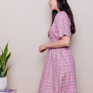 Roo Elastic Waist Dress - Pink Diamond - Image 4