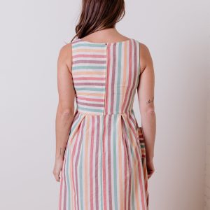 Vintage Panel Dress - Ice Cream Stripe - Image 2