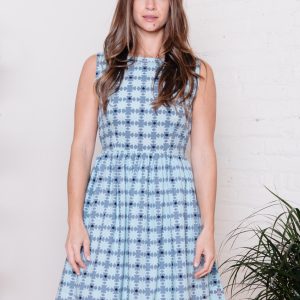 Tic Tac Toe Dress - Blue Quilt - Image 1