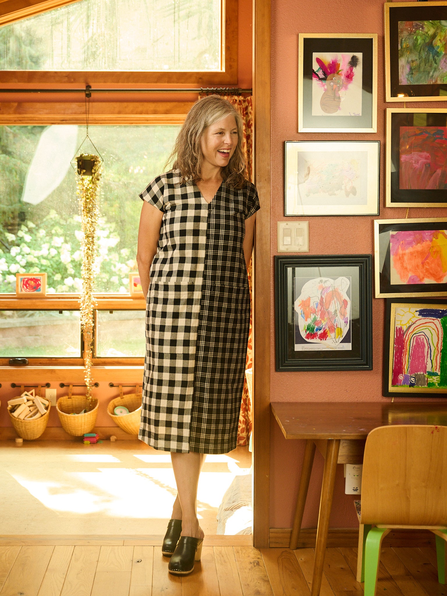 Padma Pocket Dress - Black and White Mix - 图片 5