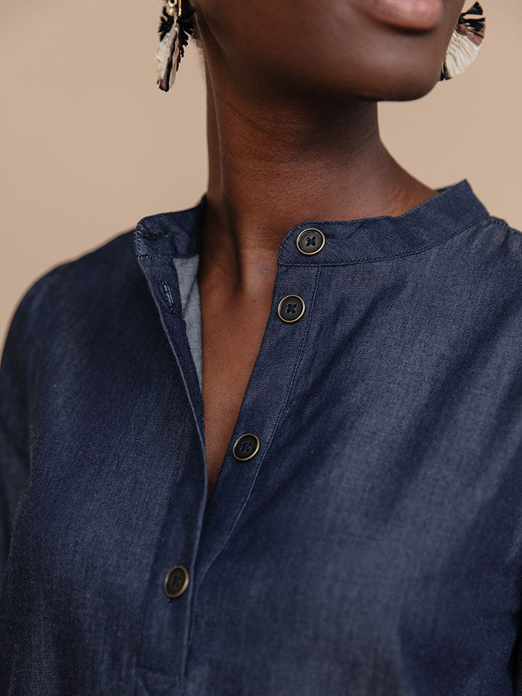 Ranji Dress - Blue Denim - 图片 4