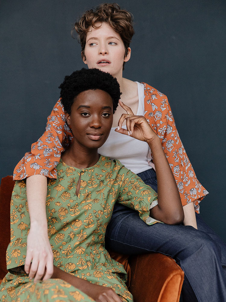 Rachelle Midi Dress - Green Floral - 图片 2