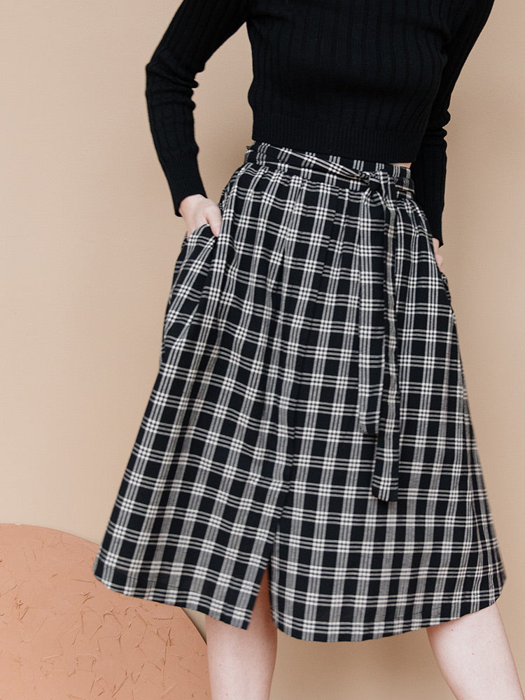 Laci Skirt - Black Plaid - Image 4
