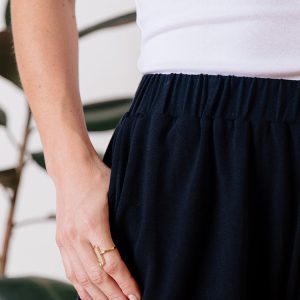 Fae Wide Leg Pant - Black Jersey - Image 2