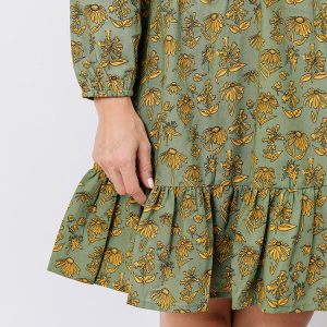Erin Mini Dress - Green Floral - Image 6