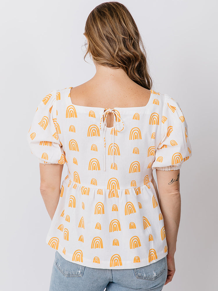 Nico Babydoll Top - Sunny Stripes - Image 4