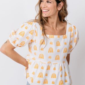 Nico Babydoll Top - Sunny Stripes - Image 2