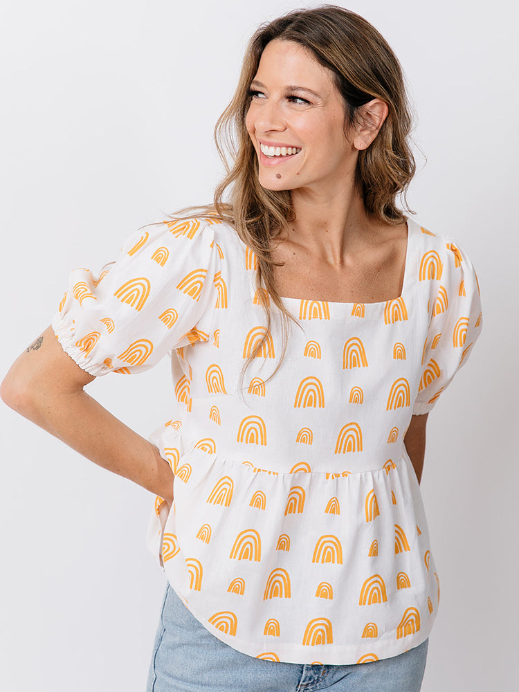 Nico Babydoll Top - Sunny Stripes - Image 2