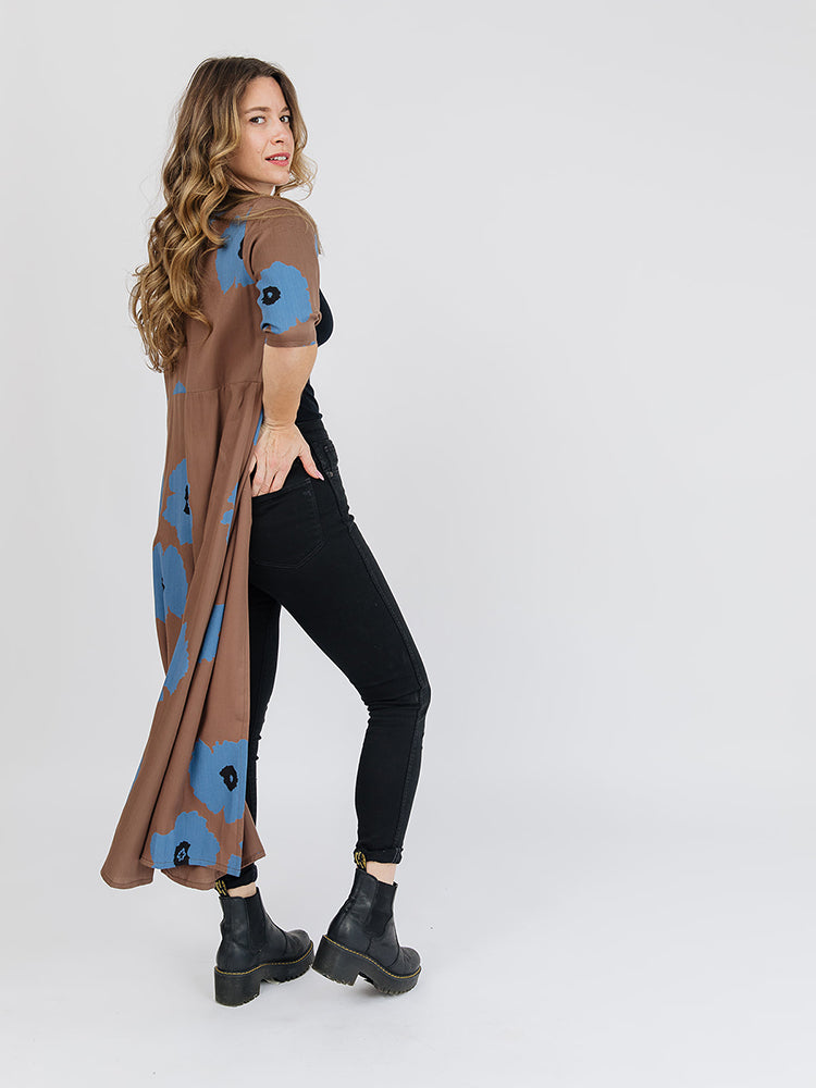 Aditi Wrap Dress - Dark Oak - Image 3