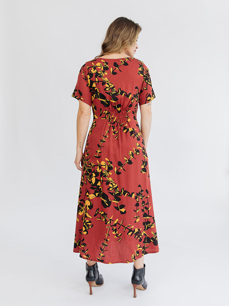 Artsy Traveler Midi Dress - Eucalyptus Spice - Image 6