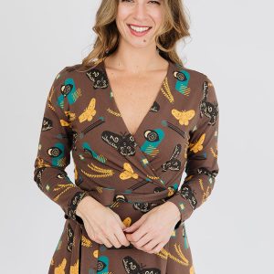 Katie Maxi Wrap Dress - Autumn Quilt - Image 2