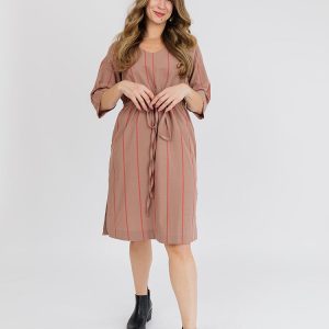 Lori Dress - Cocoa Stripe - Image 3