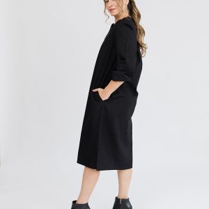 Ranji Midi Dress - Black Denim - 图片 5