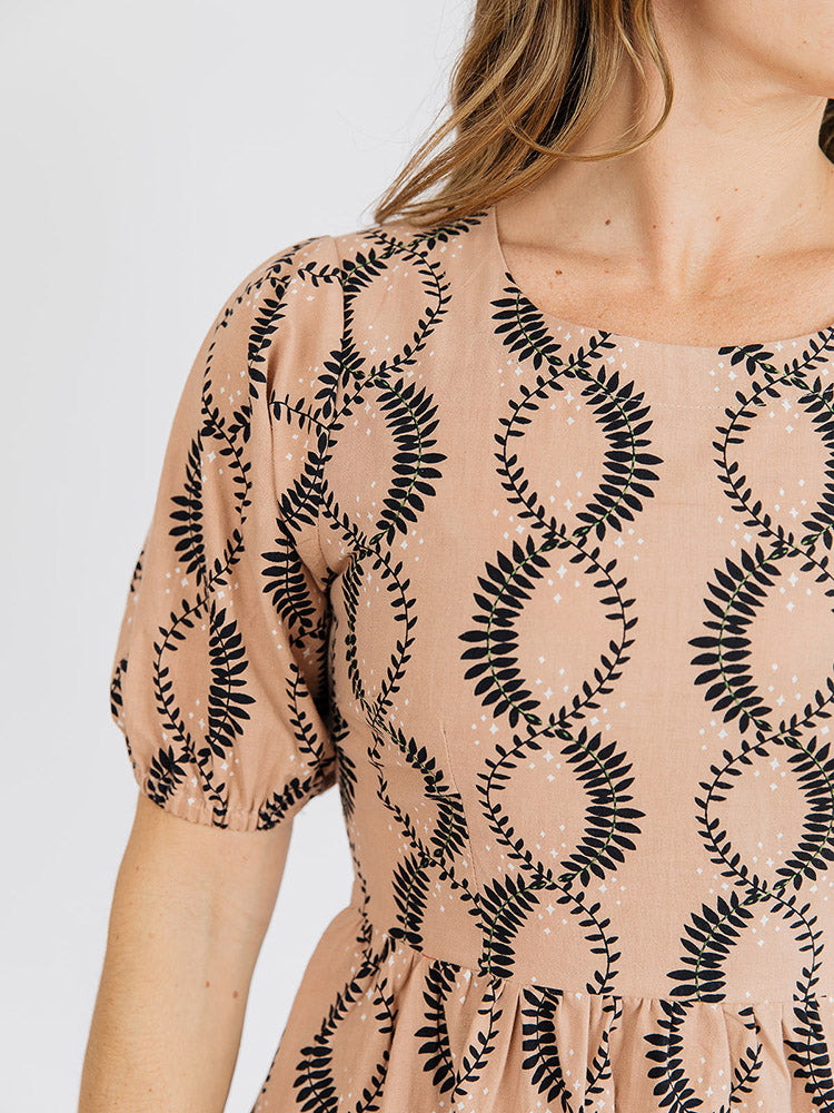 Sydney Midi Dress - Vine Twist Sand - Image 3