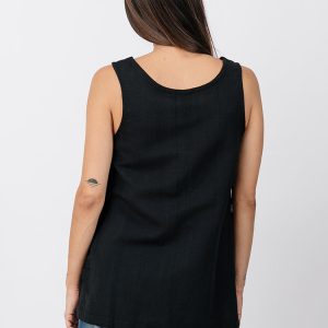 Melissa Tank - Black Linen - Image 2