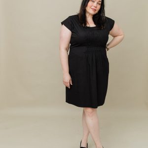 Artsy Traveler Plus Size Dress - Black Denim - Image 2