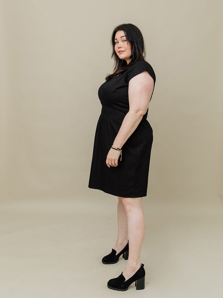 Artsy Traveler Plus Size Dress - Black Denim - Image 4