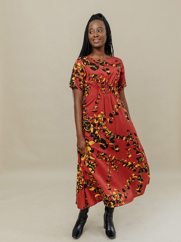 Artsy Traveler Midi Dress - Eucalyptus Spice - Image 3