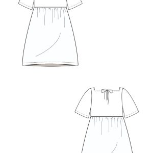 Nico Short Sleeve Mini Dress - Sage Gingham - Image 8