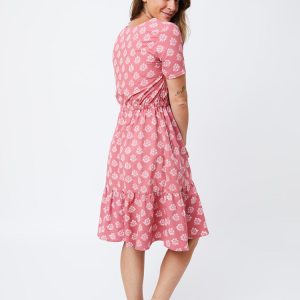 Lydia Dress - Floral Stamp Rose - Image 4