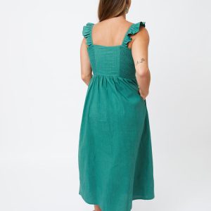 Ruffle Strap Dress - Everglade - Image 4