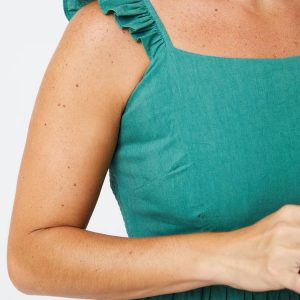 Ruffle Strap Dress - Everglade - Image 2