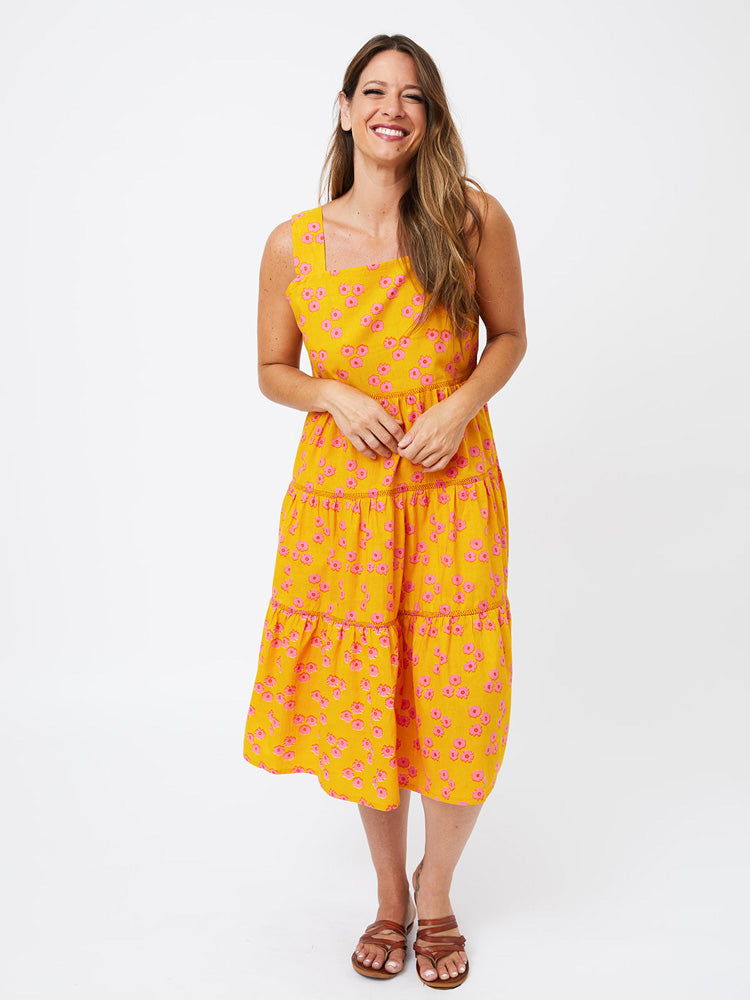 Willa Tiered Dress - Floral Trio Marmalade - Image 7
