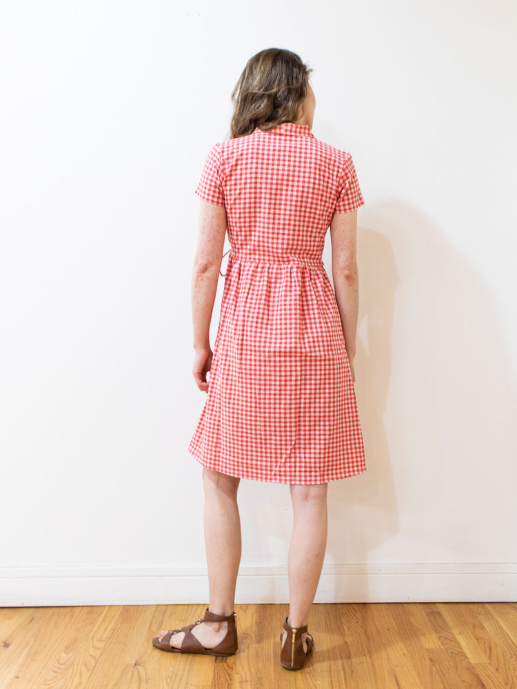 Annie Wrap Dress - Cherry Gingham - Image 6