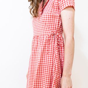 Annie Wrap Dress - Cherry Gingham - Image 7