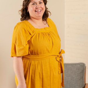 Alexis Plus Size Mini Dress - Turmeric - Image 7