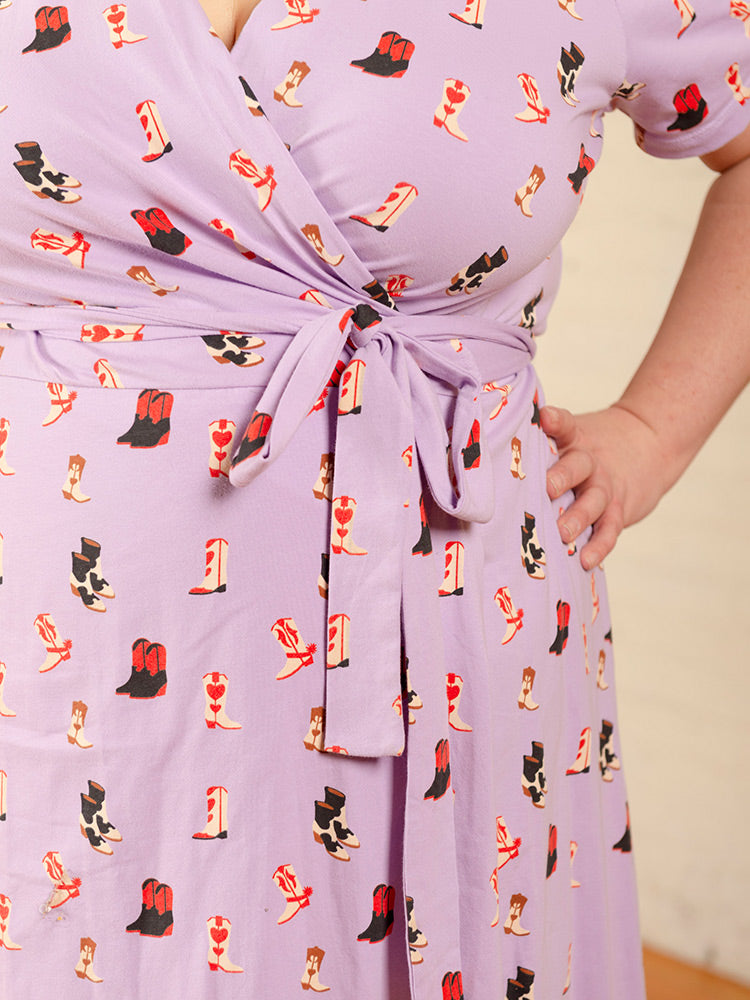 Katie Plus Size Wrap Dress - Two Step Lavender - Image 2