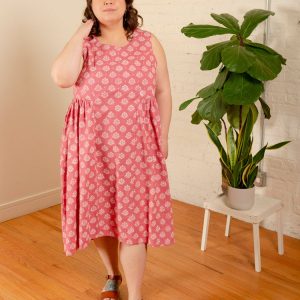 Melody Plus Size Midi Dress - Floral Stamp Rose - Image 4