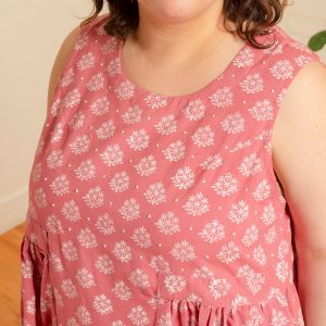 Melody Plus Size Midi Dress - Floral Stamp Rose - Image 6
