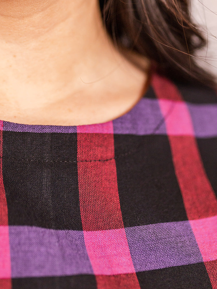 Devonshire Dress - Ultra Violet Plaid - 图片 4