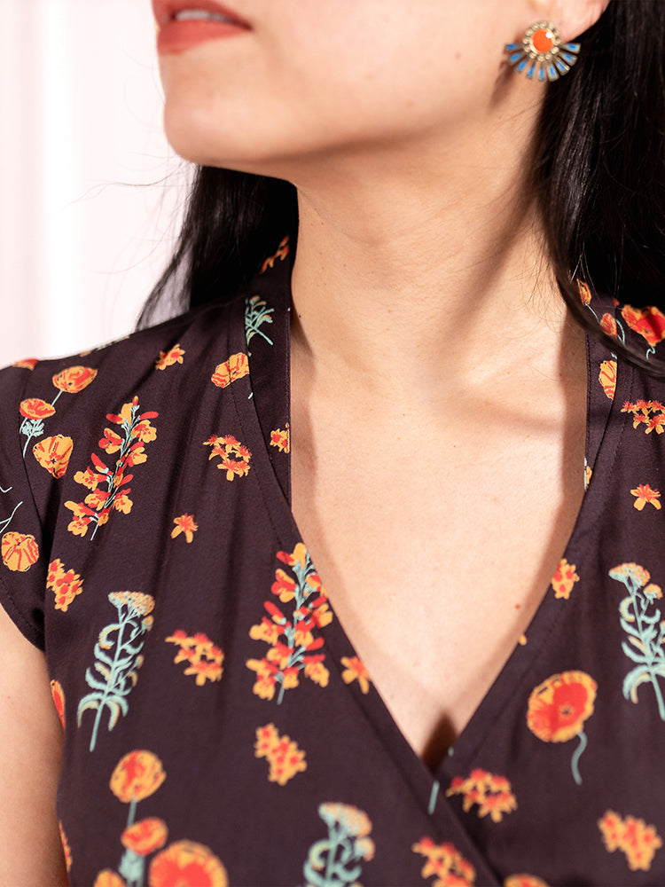 Lucille Dress - Botanical Dusk - Image 3