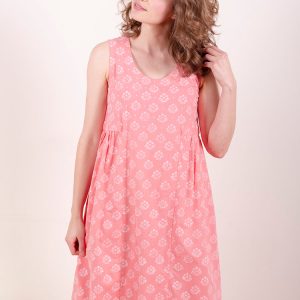 Melody Midi Dress - Floral Stamp Rose - Image 1