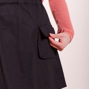 Pocket Skirt - Black Denim - Image 1