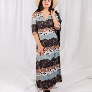 Aditi Wrap Dress - Mountain Stripe - Image 5