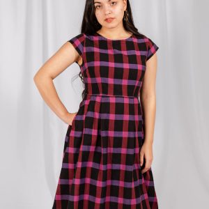 Devonshire Dress - Ultra Violet Plaid - 图片 7
