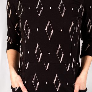 Sweet Seams Dress - Diamond Vine Black - Image 2