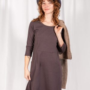 Sweet Seams Dress - Shale Rib Knit - Image 1