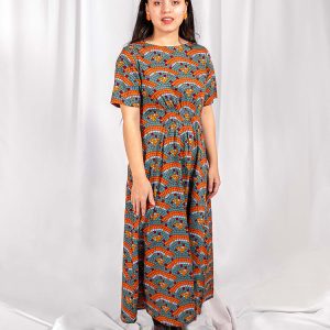 Artsy Traveler Midi Dress - Mosaic Fan - Image 3
