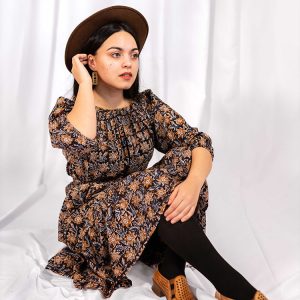 Marnie Dress - Sunflower Black - Image 7