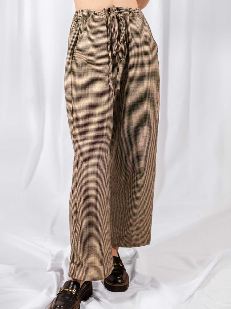 Emmy Drawstring Pant - Houndstooth - 图片 4