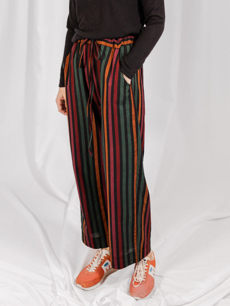 Emmy Drawstring Pant - Sunset Stripe - 图片 1