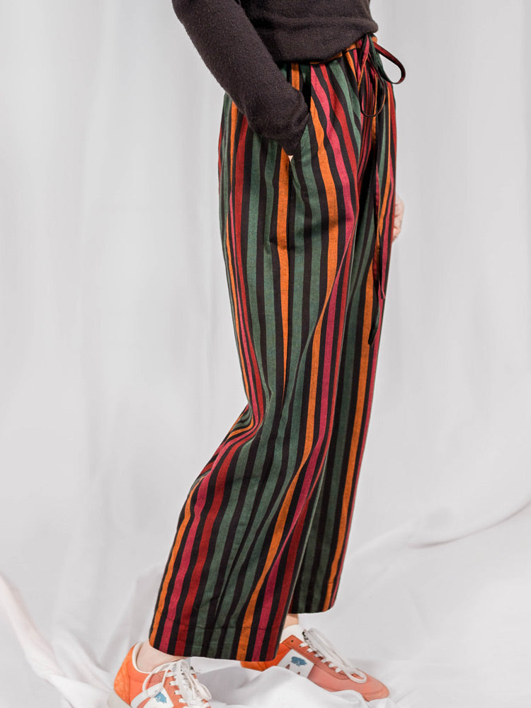 Emmy Drawstring Pant - Sunset Stripe - 图片 2