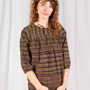 Devi Blouse - Dots And Dashes Yellow - Image 5